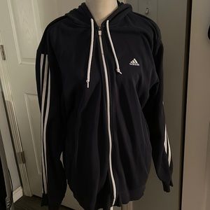 Dark Blue Adidas Zip-Up Sweater